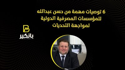 6 توصيات مهمة من حسن عبدالله للمؤسسات المصرفية الدولية لمواجهة التحديات 