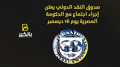 صندوق النقد الدولي يعلن إجراء اجتماع مع الحكومة المصرية يوم 16 ديسمبر
