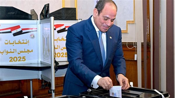 الرئيس السيسي يدلي